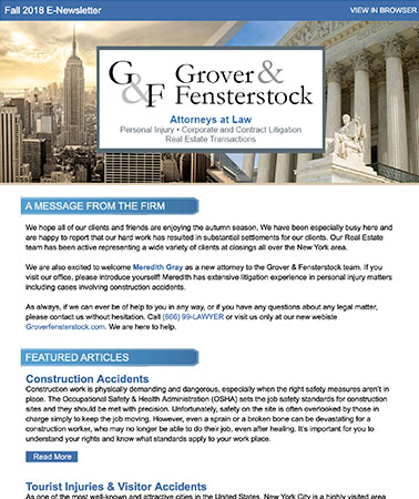 Grover Fensterstock: E-Newsletter