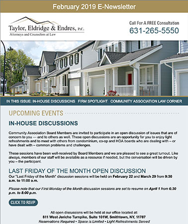 Taylor Eldridge & Endes: E-Newsletter