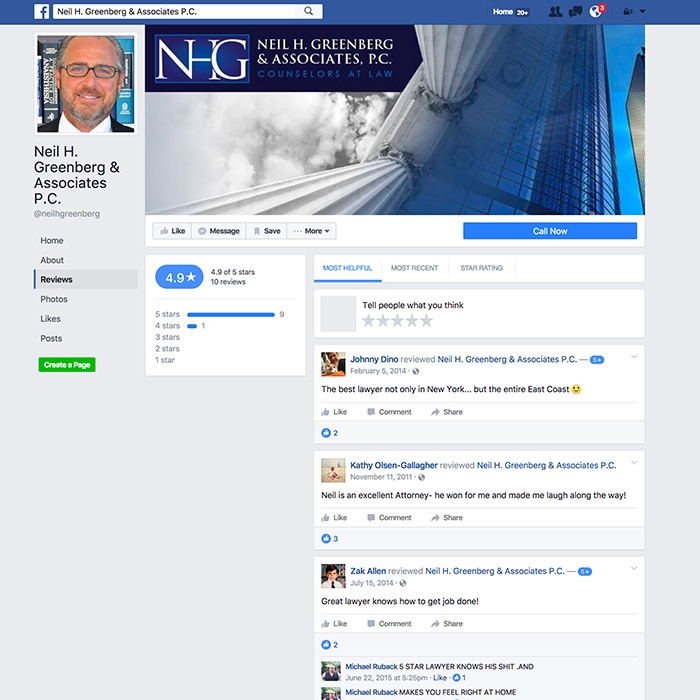 Neil H. Greenberg & Associates, P.C. Facebook Page